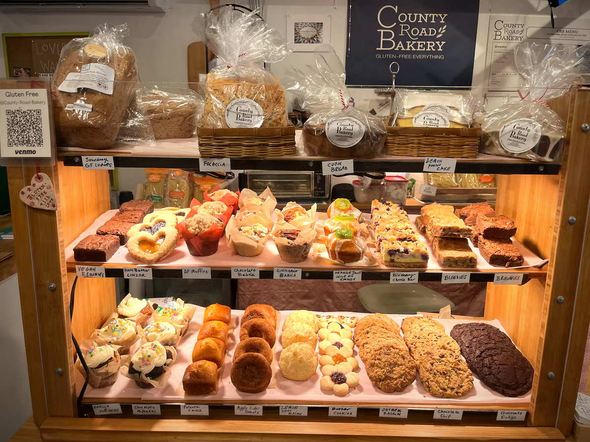 County Road Bakery pastry case at The Callicoon Marketplace
